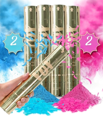 Ροζ Πάρτι Χρόνος Confetti Shooter βιοαποικοδομητικό για το γάμο γενεθλίων