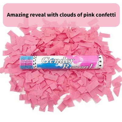 Ζεστή πώληση Confetti Shooter Γενός αποκαλύπτει Confetti Cannon Party Popper Confetti Launcher για την αποκάλυψη του φύλου