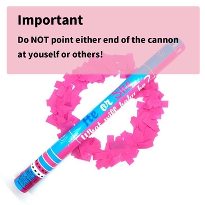Ζεστή πώληση Confetti Shooter Γενός αποκαλύπτει Confetti Cannon Party Popper Confetti Launcher για την αποκάλυψη του φύλου