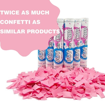 Γυναίκες Αποκαλύψτε Confetti Πάρτι Popper Πολυχρωματικός καπνός Holi σκόνη βιοαποικοδομήσιμη πυρίτιδα πάρτι popper confetti