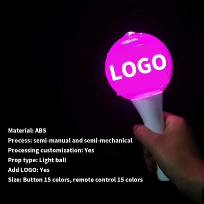 18*10CM LED λάμψη αναβοσβήνει Stick White Shell Ball Wand Για τις προμήθειες του φεστιβάλ συναυλία