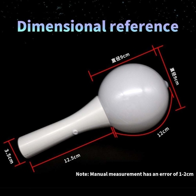 18*10CM LED λάμψη αναβοσβήνει Stick White Shell Ball Wand Για τις προμήθειες του φεστιβάλ συναυλία