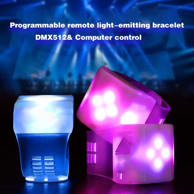 Προσαρμογή Dmx Ελεγχόμενο LED Flash βραχιόλι για το Event Rave Party
