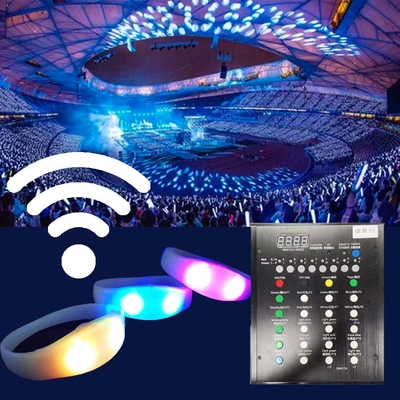 2024 DMX 512 φωτισμός τηλεχειριζόμενο LED βραχιόλι RGB Pulseras Brasil luz gira Pulseras LED Con Control DMX