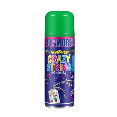 Πεδίο βολής 5-8m Οικονομικό πολύχρωμο Streamer και Silly Crazy String Spray για τις διακοσμήσεις του φεστιβάλ