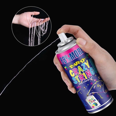 Πεδίο βολής 5-8m Οικονομικό πολύχρωμο Streamer και Silly Crazy String Spray για τις διακοσμήσεις του φεστιβάλ